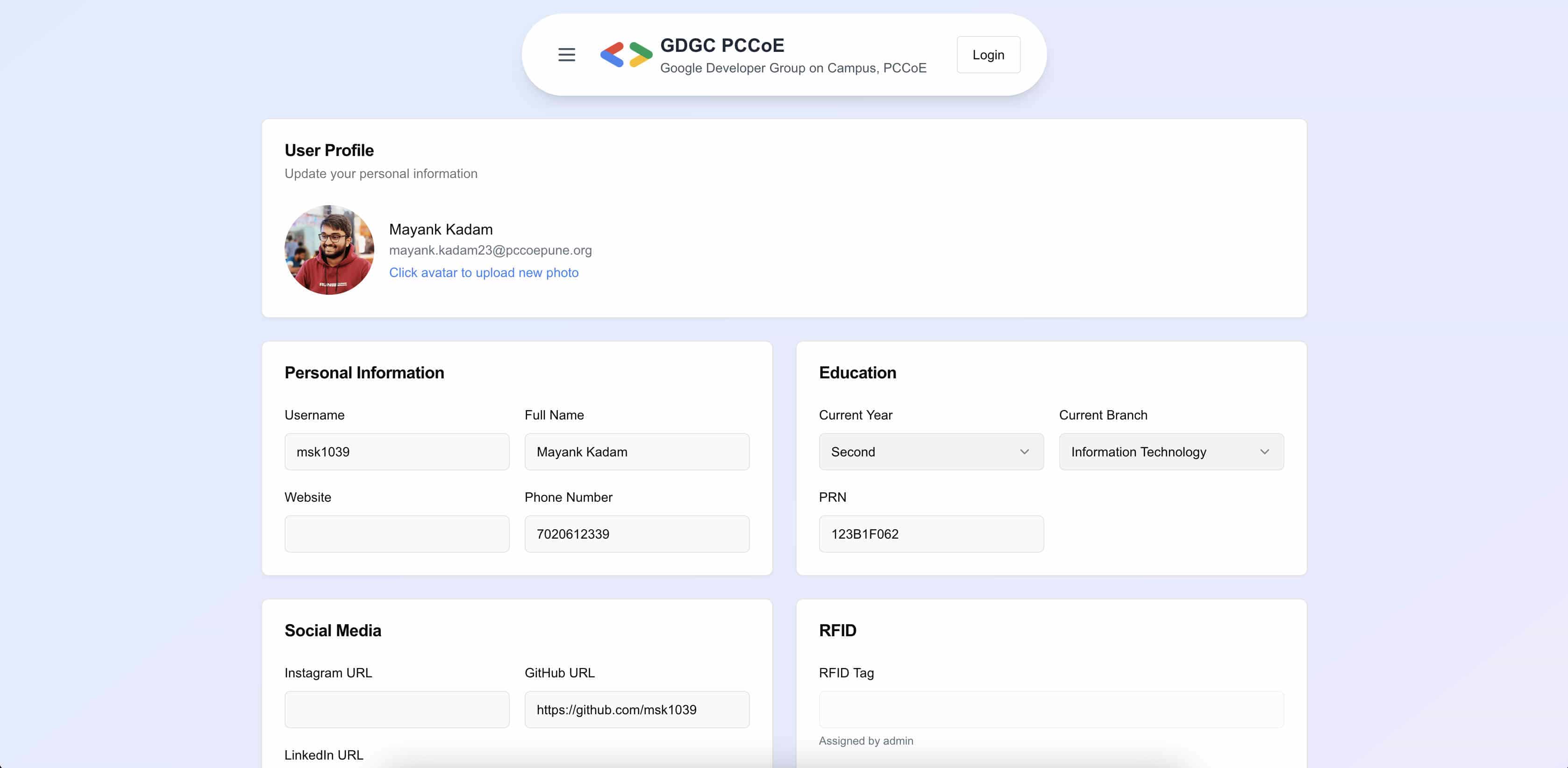 Screenshot 4 of gdgcpccoe.org